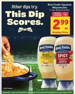 Safeway Best Foods Squeeze Mayonnaise offer