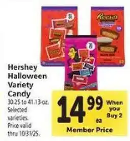 Safeway Hershey Halloween Variety Candy offer