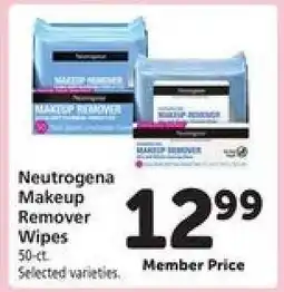 Safeway Neutrogena Makeup Remover Wipes offer