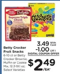 Kroger Betty Crocker Fruit Snacks offer