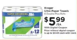 Kroger Kroger Ultra Paper Towels offer
