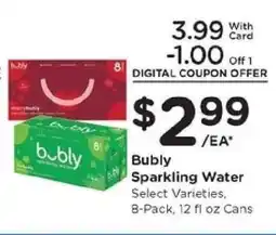 Kroger Bubly Sparkling Water offer