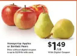 Kroger Honeycrisp Apples or Bartlett Pears offer