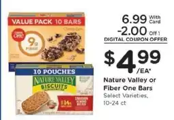 Kroger Nature Valley or Fiber One Bars offer