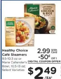 Kroger Healthy Choice Café Steamers offer