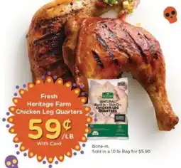Kroger Fresh Heritage Farm Chicken Leg Quarters offer
