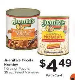 Kroger Juanita's Foods Hominy offer