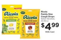 Kroger Ricola Family Size Cough Drops offer