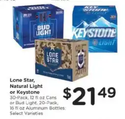 Kroger Lone Star, Natural Light or Keystone offer