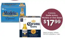 Kroger Corona, Stella Artois, Modelo or Dos Equis offer