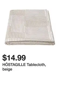 Ikea HÖSTAGILLE Tablecloth, beige offer