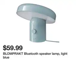 Ikea BLOMPRAKT Bluetooth speaker lamp, light blue offer
