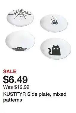 Ikea KUSTFYR Side plate, mixed patterns offer