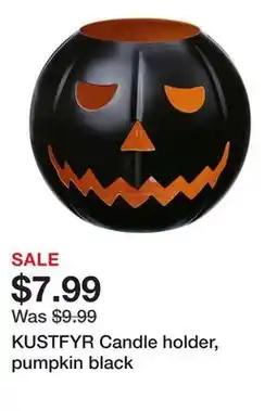 Ikea KUSTFYR Candle holder, pumpkin black offer