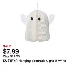 Ikea KUSTFYR Hanging decoration, ghost white offer