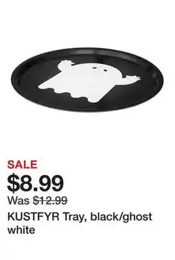 Ikea KUSTFYR Tray, black/ghost white offer