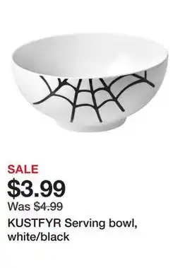 Ikea KUSTFYR Serving bowl, white/black offer