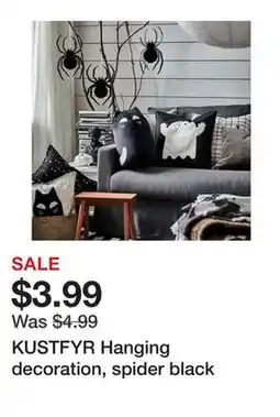 Ikea KUSTFYR Hanging decoration, spider black offer