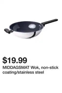 Ikea MIDDAGSMAT Wok, non-stick coating/stainless steel offer