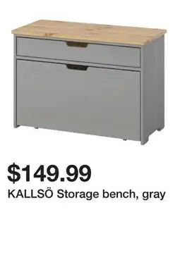 Ikea KALLSÖ Storage bench, gray offer