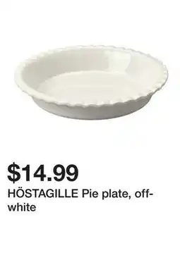 Ikea HÖSTAGILLE Pie plate, off-white offer