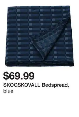 Ikea SKOGSKOVALL Bedspread, blue offer