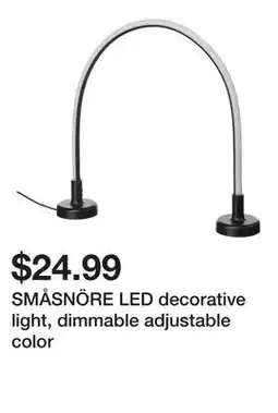 Ikea SMÅSNÖRE LED decorative light, dimmable adjustable color offer