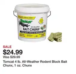 Tractor Supply Company Tomcat 4 lb. All-Weather Rodent Block Bait Chunx, 1 oz. Chunx offer