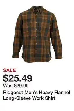 Tractor Supply Company Ridgecut Men's Heavy Flannel Long-Sleeve Work Shirt offer