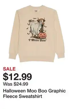 Tractor Supply Company Halloween Moo Boo Graphic Fleece Sweatshirt offer