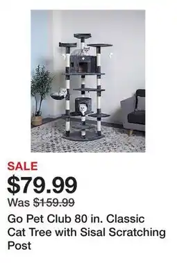Tractor Supply Company Go Pet Club 80 in. Classic Cat Tree with Sisal Scratching Post offer