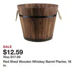 Tractor Supply Company Red Shed Wooden Whiskey Barrel Planter, 16 in offer
