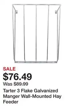 Tractor Supply Company Tarter 3 Flake Galvanized Manger Wall-Mounted Hay Feeder offer