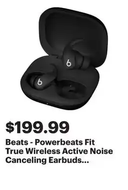 Best Buy Beats - Powerbeats Fit True Wireless Active Noise Canceling Earbuds - Jet Black offer