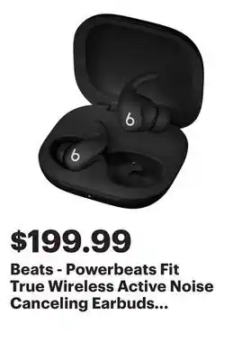 Best Buy Beats - Powerbeats Fit True Wireless Active Noise Canceling Earbuds - Jet Black offer