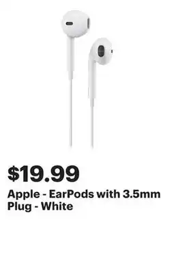 Best Buy Apple - EarPods with 3.5mm Plug - White offer