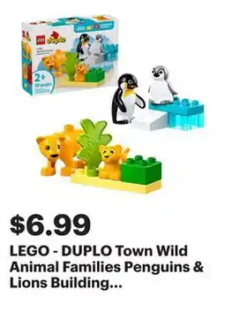 Best Buy LEGO - DUPLO Town Wild Animal Families Penguins & Lions Building Toy 10442 offer
