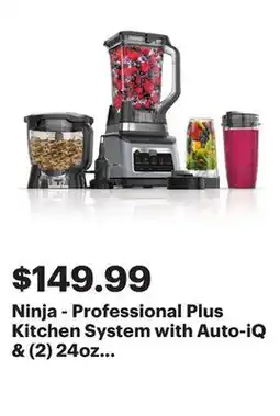 Best Buy Ninja - Professional Plus Kitchen System with Auto-iQ & (2) 24oz Single-Serve Cups - Stainless Steel offer