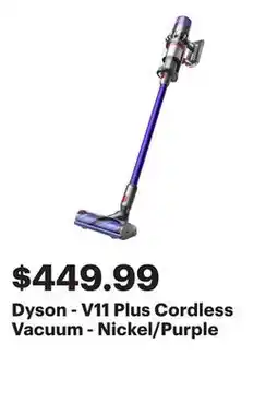 Best Buy Dyson - V11 Plus Cordless Vacuum - Nickel/Purple offer