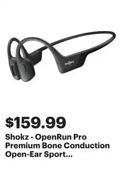 Best Buy Shokz - OpenRun Pro Premium Bone Conduction Open-Ear Sport Headphones - Black offer
