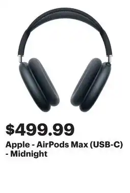 Best Buy Apple - AirPods Max (USB-C) - Midnight offer