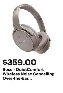 Best Buy Bose - QuietComfort Wireless Noise Cancelling Over-the-Ear Bluetooth Headphones - Sandstone offer