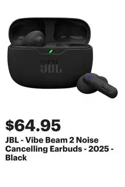 Best Buy JBL - Vibe Beam 2 Noise Cancelling Earbuds - 2025 - Black offer