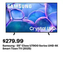 Best Buy Samsung - 55 Class U7900 Series UHD 4K Smart Tizen TV (2025) offer