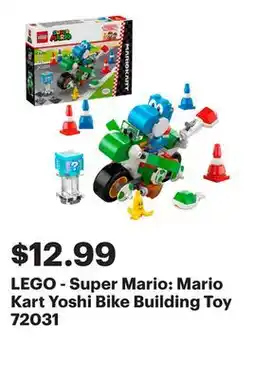 Best Buy LEGO - Super Mario: Mario Kart Yoshi Bike Building Toy 72031 offer