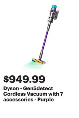 Best Buy Dyson - Gen5detect Cordless Vacuum with 7 accessories - Purple offer