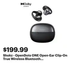 Best Buy Shokz - OpenDots ONE Open-Ear Clip-On True Wireless Bluetooth Earbuds - Black offer