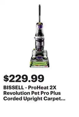 Best Buy BISSELL - ProHeat 2X Revolution Pet Pro Plus Corded Upright Carpet Deep Cleaner - silver/purple offer