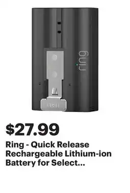 Best Buy Ring - Quick Release Rechargeable Lithium-ion Battery for Select Devices offer