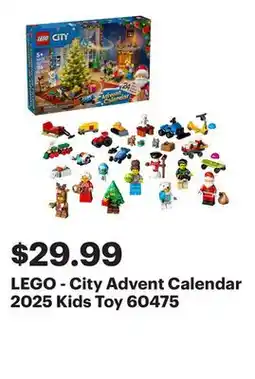 Best Buy LEGO - City Advent Calendar 2025 Kids Toy 60475 offer